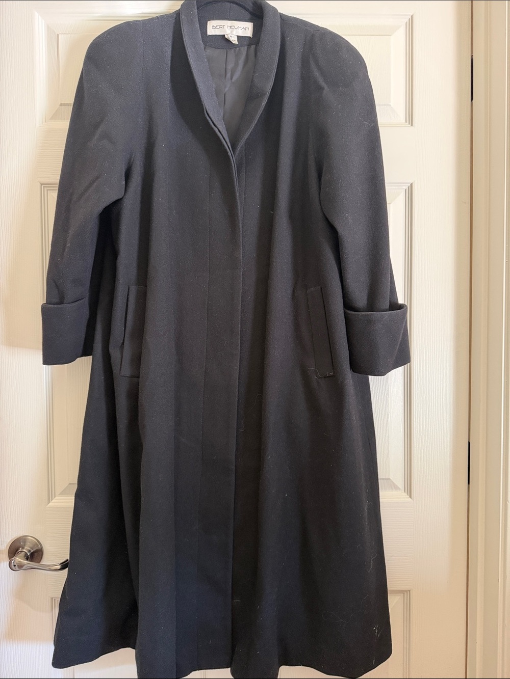 Classic Black Wool Trench Coat by Sportmax